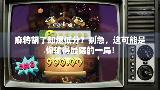 麻将胡了却爆低分?别急,这可能是你输得最冤的一局!