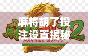 麻将胡了投注设置揭秘，从入门到精通，轻松玩转赌局与乐趣的平衡点